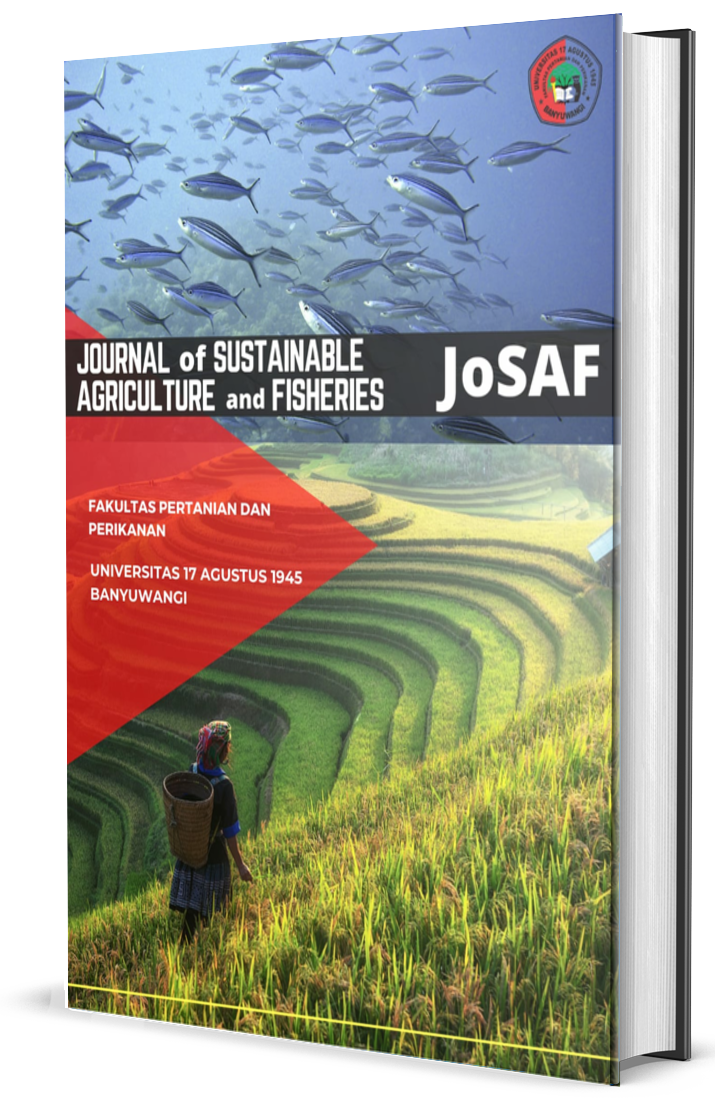 					View Vol. 3 No. 2 (2023): Journal of Sustainable Agriculture and Fisheries (JoSAF)
				
